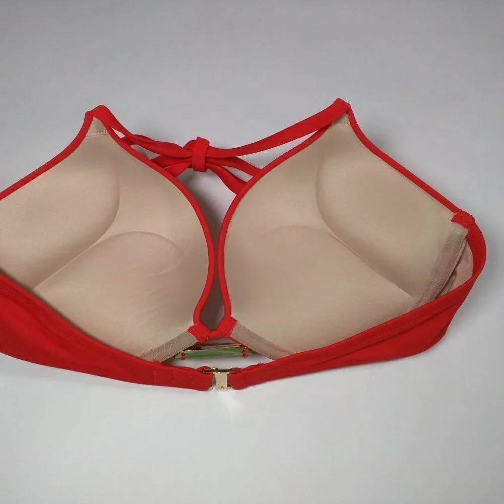 Victoria Secret 38DD Bombshell Push Up Bikini Top Red